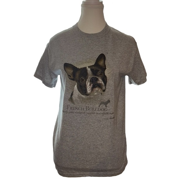 Gildan Tops - Gildan EUC Grey French Bulldog Shirt